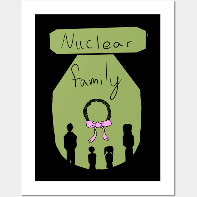 Nuclear Family Wall Art by MariAnnaSmithDesigns